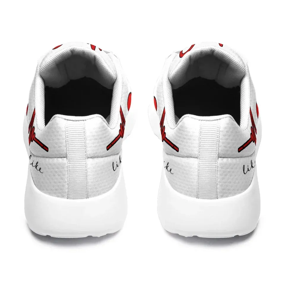 Unique Gift,Personalized Love Design Sneakers, Custom Breathable Running Shoes, Romantic Valentine's Gift